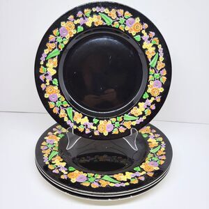 George Jones And Sons England  AUTUMN TINTS  10 1/4" Dinner Plates Set of 4 Read